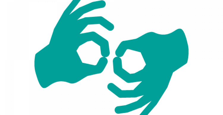 Image of two hands doing sign language
