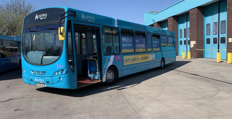 image of NHS Covid-19 Vaccination bus