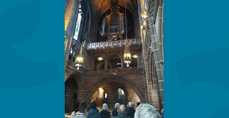 Musical performance in the Lady Chapel of Liverpool Cathedral