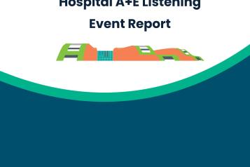 Front cover of Alder Hey Children's Hospital A&E Listening event report