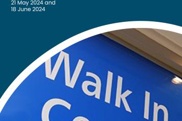 Front cover of City Walk-in centre Listening event report