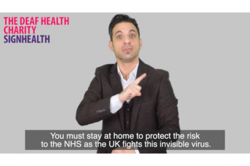 Sign Health translated information - still image of video