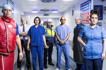 image of some of the staff featured in BBC Two documentary Hospital