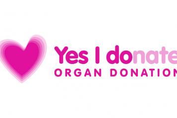 Image of Organ donation promotion logo - 'yes I donate'