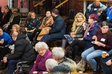 People chatting at a Healthwatch Liverpool Event