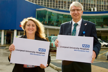 Sue Musson, chair and Steve Warburton, Chief Executive of Liverpool University Hospitals NHS Trust