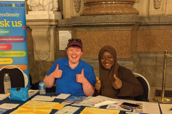 Staff and volunteers at event
