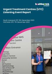 Front cover of Urgent Treatment Centres Listening Event report