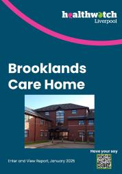 Front cover of Brooklands Care Home Enter and View Report