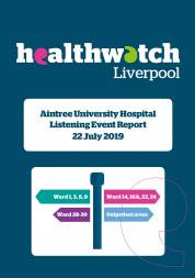 image of front page of Aintree Hospital Listening Event Report 2019