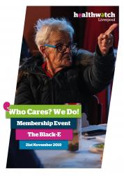 Image of front cover of the 'Who Cares? We Do!' Members' event report